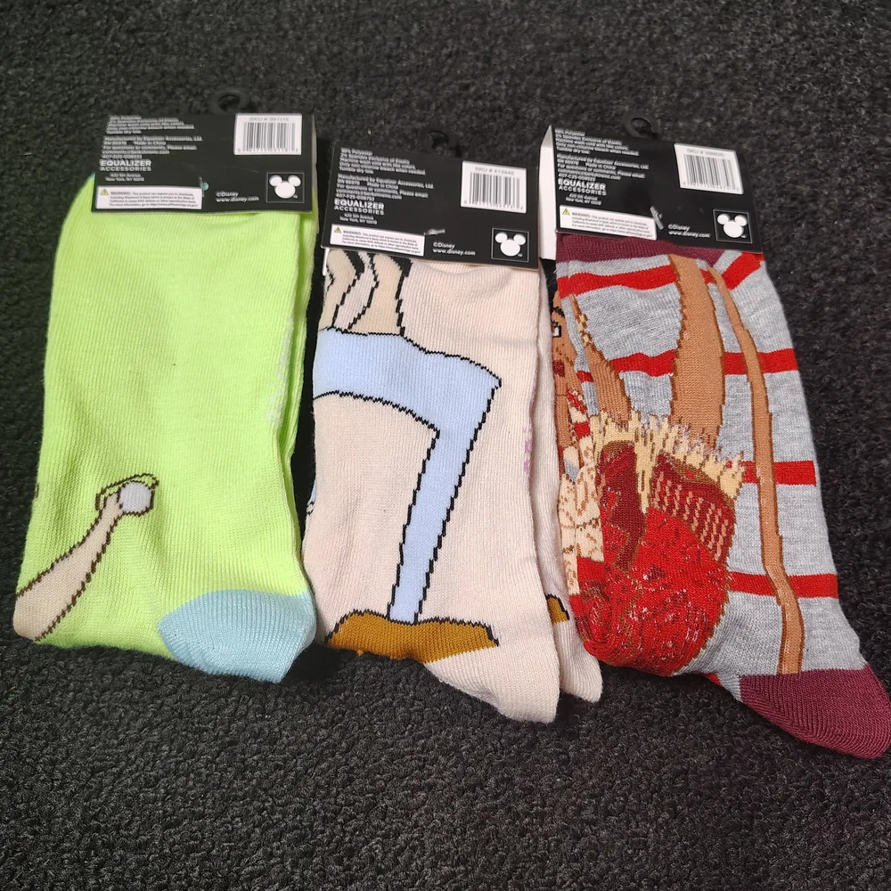 Disney Princess Crew Socks Set Of 3Unisex Size 9-13 NEW
